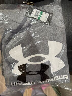 Under Armour Gray & White Performance Hoodie